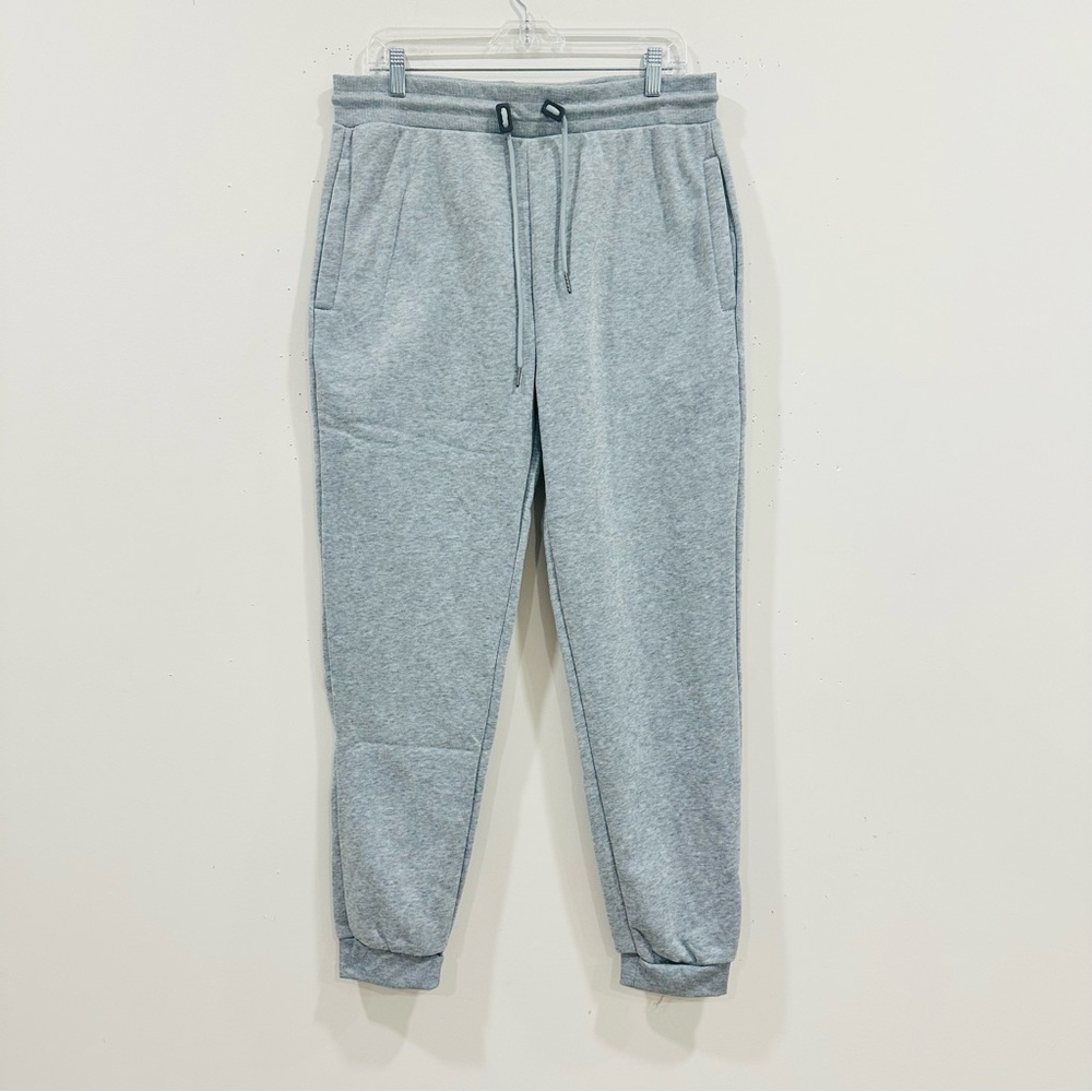 Galaxy by Harvic Men's Fleece Jogger Pants Slim Fit Sweatpants‎ Heather Gray 2XL